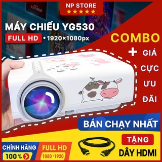 Máy chiếu mini yg530 kết nối không dây chính hãng lejiada - tặng kèm sticker + dây hdm
