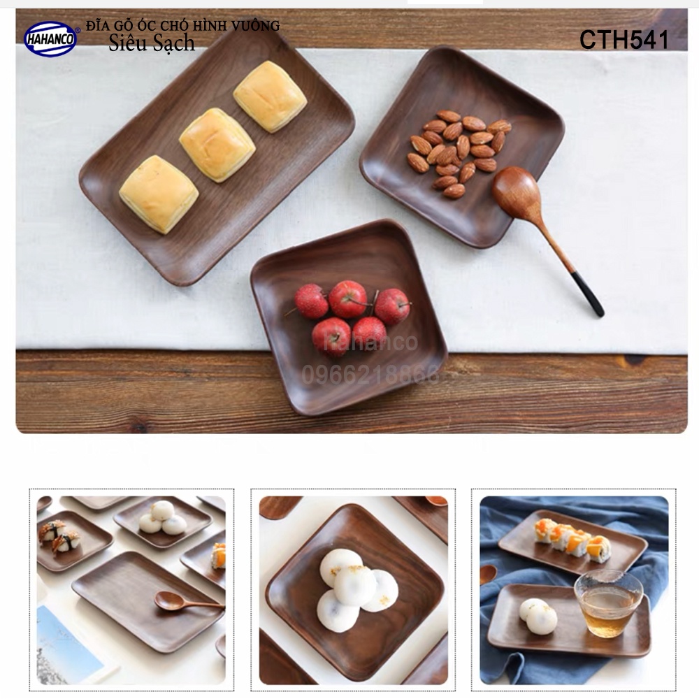 Khay/Đĩa gỗ Óc Chó nhập khẩu Mỹ (đủ kiểu dáng &amp; kích cỡ) đựng đồ ăn/trang trí/chụp hình