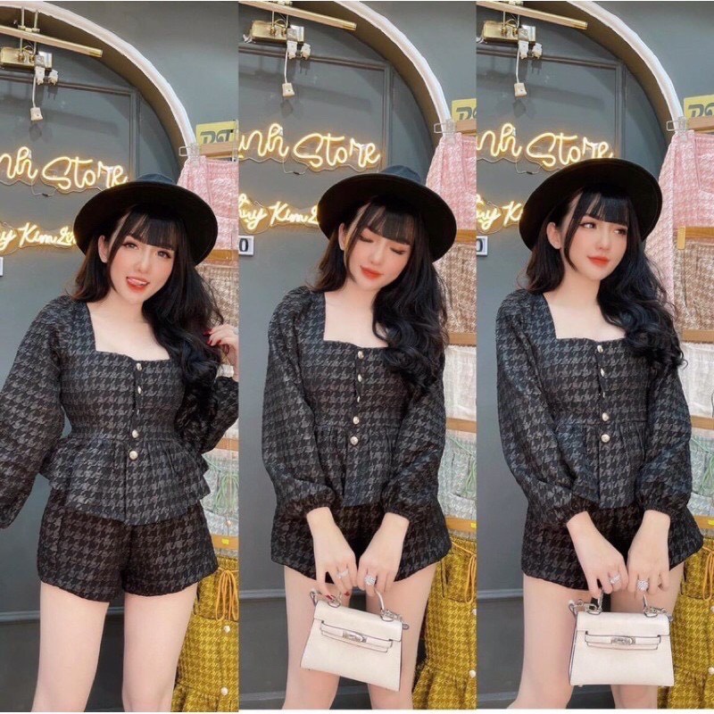 Sét Peplum Cổ Vuông Tapta Bigsize Quỳnh Anh Từ 50kg Đến 100kg (M/L/XL/XXL)