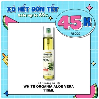 Xịt Khoáng Lô Hội White Organia Good Nature Aloe Vera Soothing Gel Mist 115ml