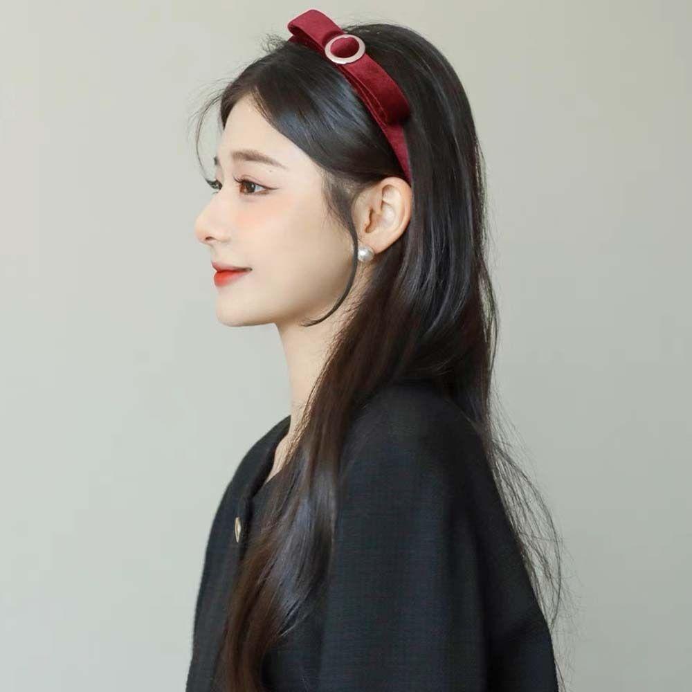 ANEMONE Băng Đô Cài Tóc Đính Ngọc Trai Co Giãn Phong Cách Pháp Cổ Điển Thời Trang Mùa Thu