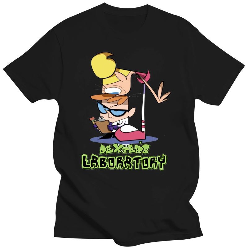 CN Cartoon Dexter 's Phòng thí nghiệm của Phòng thí nghiệm của Dexter Áo thun ngắn tay cổ tròn 100% 