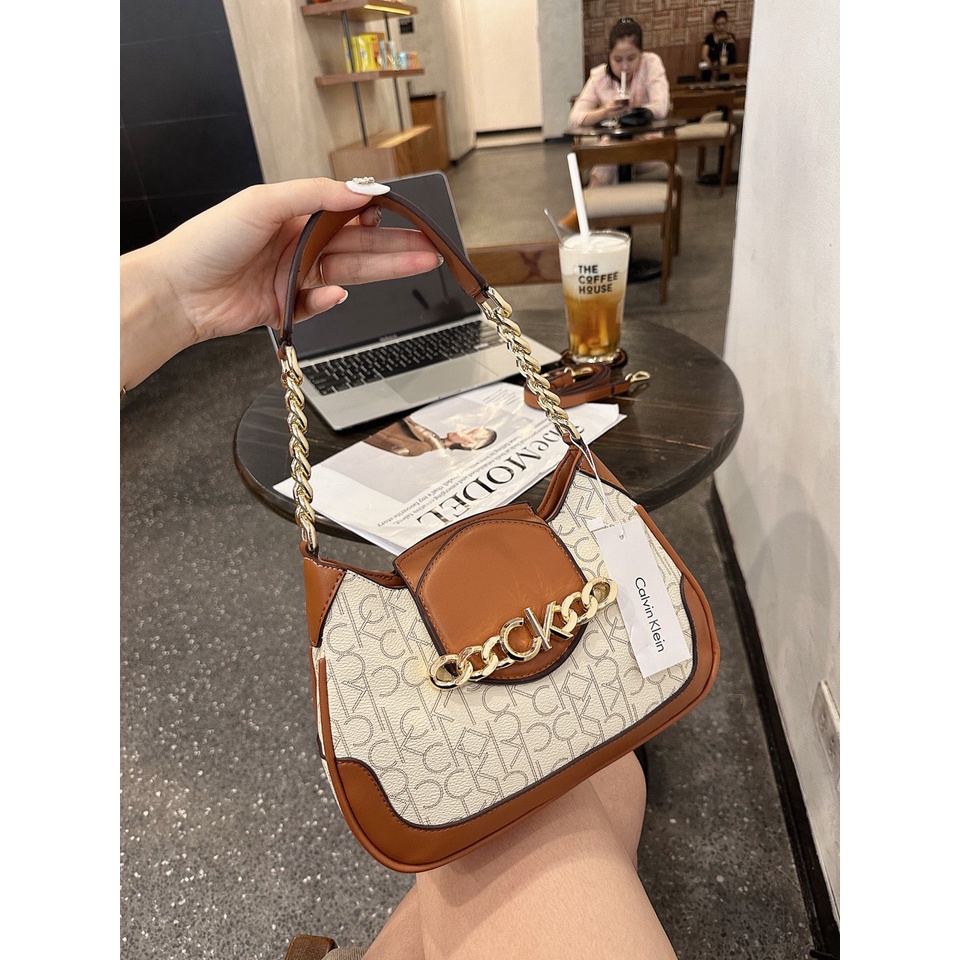 Túi Xách Nữ Kẹp Nách Thời Trang - Túi Đeo Vai, Túi Đeo Chéo Phối Dây Xích Trẻ Trung, Cá Tính