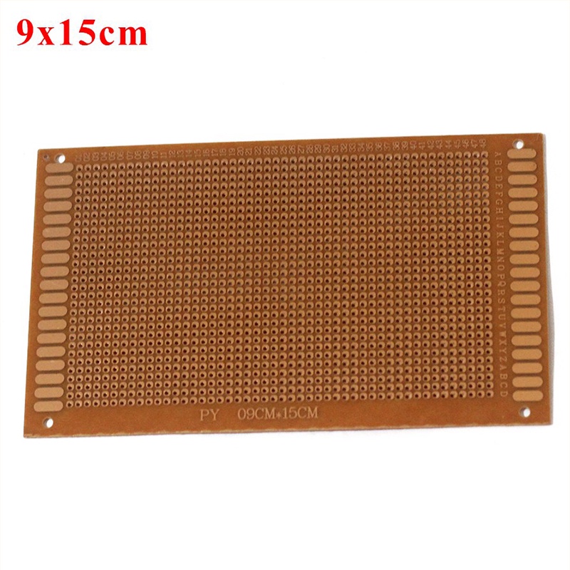 Phíp Đồng Lỗ - Bảng Mạch Đục Lỗ Sẵn PCB Nâu 9x15cm