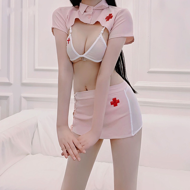 Bộ Đồ Ngủ Hóa Trang Nữ Y Tá Gợi Cảm Cho Nữ Đồ ngủ Hai Dây Cosplay Sexy | BigBuy360 - bigbuy360.vn