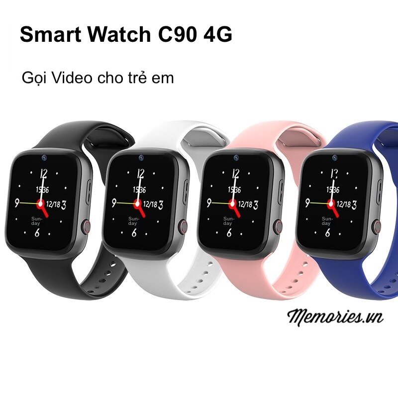 Đồng Hồ Thông Minh Trẻ Em Smart Watch C90 4G / Y95 4G / Y92 Gắn Sim Gọi Điện Video, Có Camera, GPS, Kháng Nước IP67