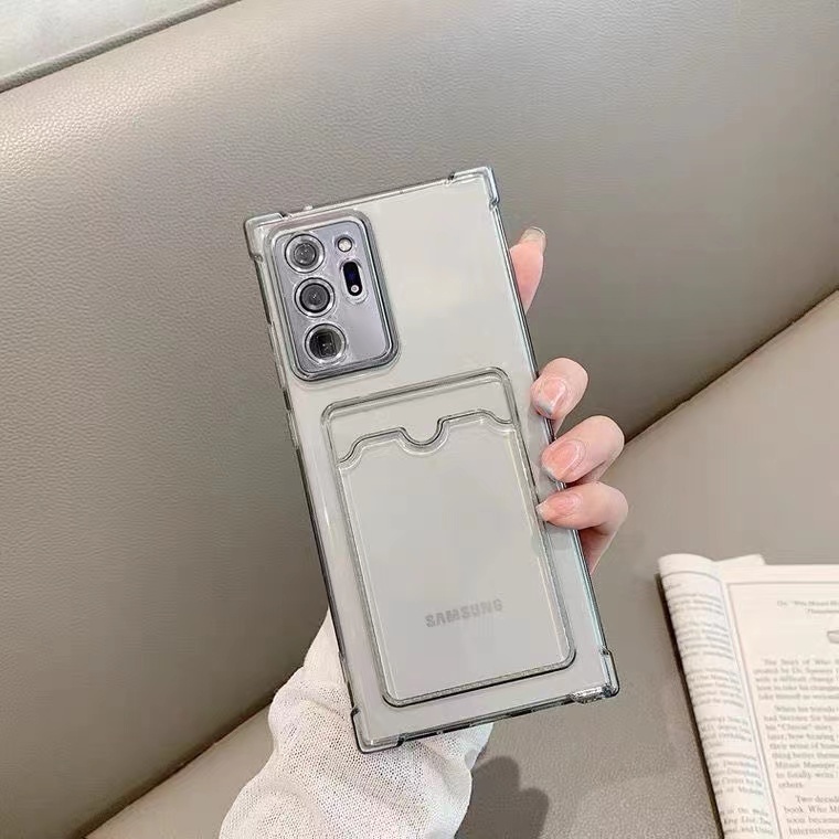 Ốp lưng trong suốt có ví đựng thẻ ảnh cho Samsung Galaxy ss S22 S21 S20 Note 20 Ultra S10 Note 9 10 Plus 4G 5G 2022