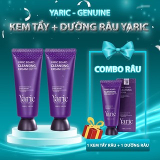 Kem tẩy râu YARIC chính hãng, combo kem tẩy lông, râu và serum ức chế mọc lông vùng kín, nách, tay, chân vĩnh viễn 100gr