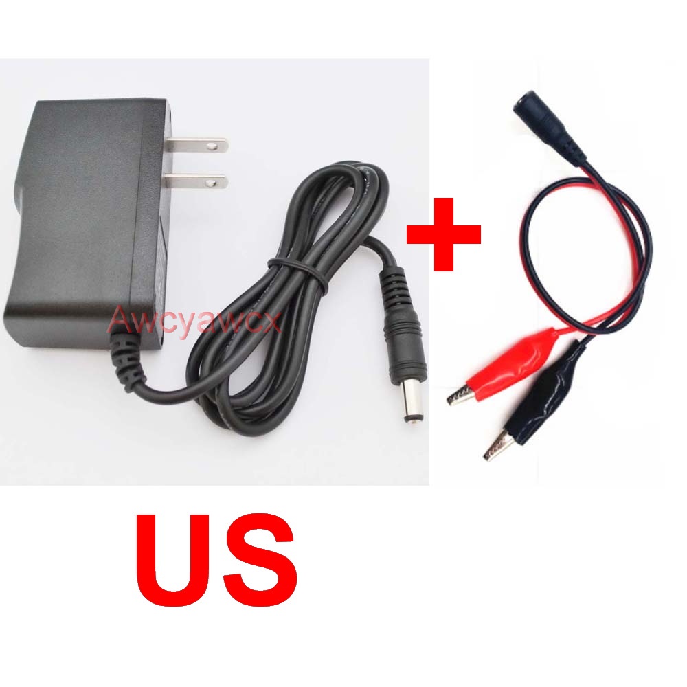 Đồ chơi sạc xe hơi trẻ em xe máy điện AC 100V-240V DC 6V 12V 500mA 600mA 1000mA 1A kẹp cá sấu Axit c