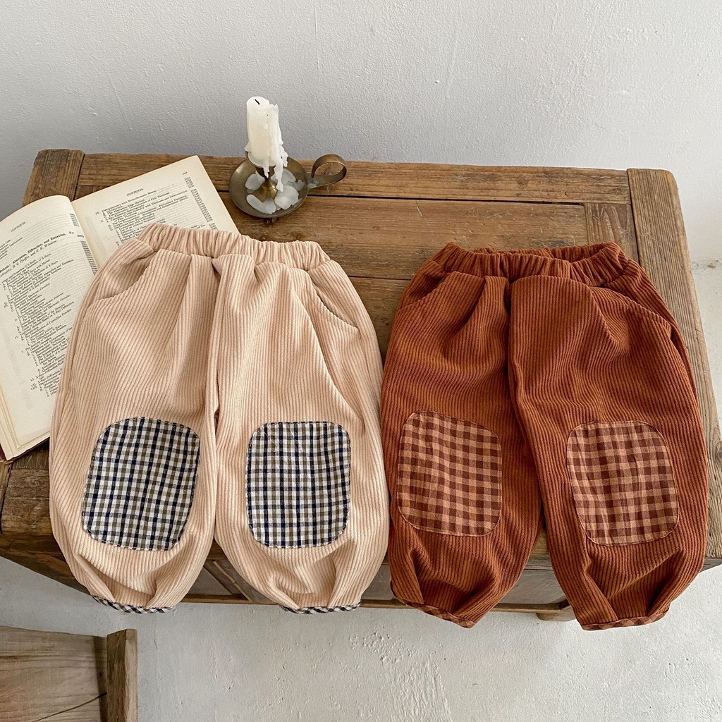 Quần Legging Nhung Kẻ Sọc Caro Dễ Phối Đồ Thời Trang Mùa Xuân 2023 Mới Cho Bé Gái