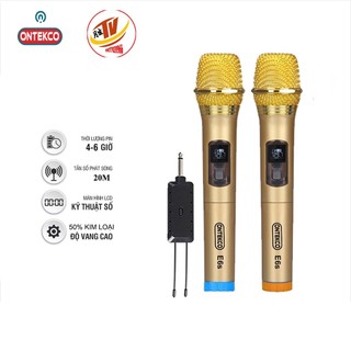 Micro Không dây cao cấp ONTEKCO mv02/ E6S chính hãng, chuyên dùng cho Amply, loa kéo - bảo hành 12 tháng