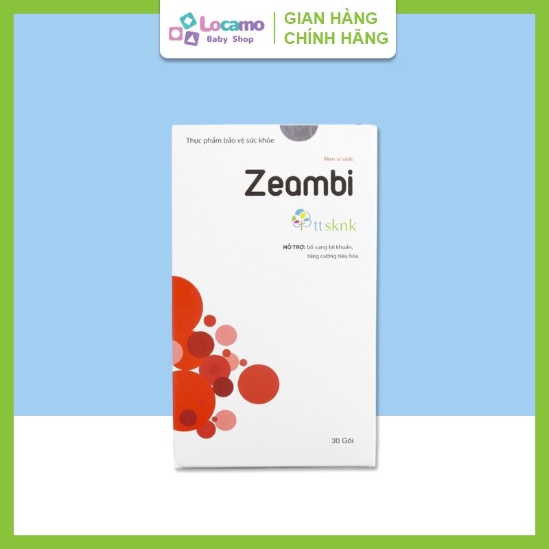 Men vi sinh Zeambi giúp bé ăn ngon tăng sức đề kháng kích thích tiêu hóa (Hộp 30 gói)