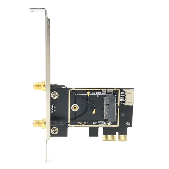Đầu chuyển đổi card mạng wifi bluetooth NGFF sang PCIE dành cho máy tính để bàn, hỗ trợ card AX200 AX210 9260AC