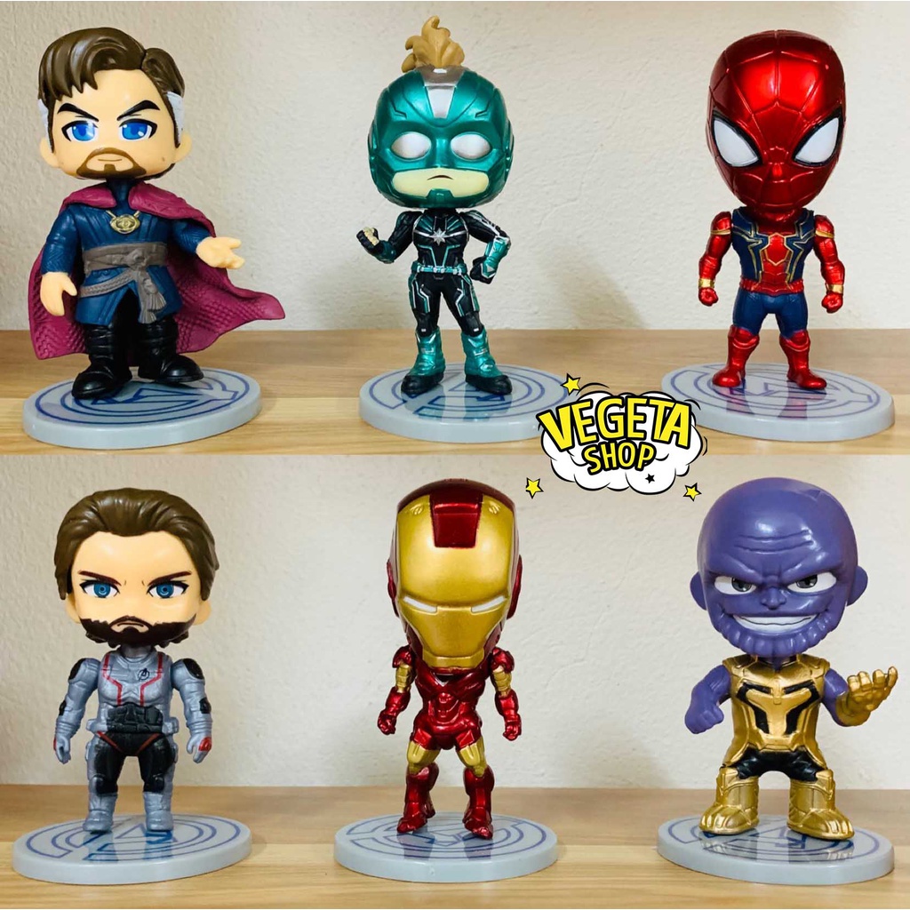 Mô hình Avengers DC Marvel Thor Captain Black Panther Widow Batman Hulk Loki Thanos Doctor Strange Iron Spider man Flash