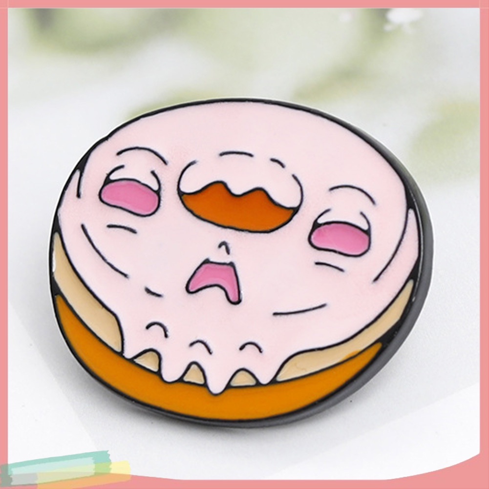 Ghim cài áo trang trí hình bánh pizza/hamburger/donut sáng tạo cho nữ