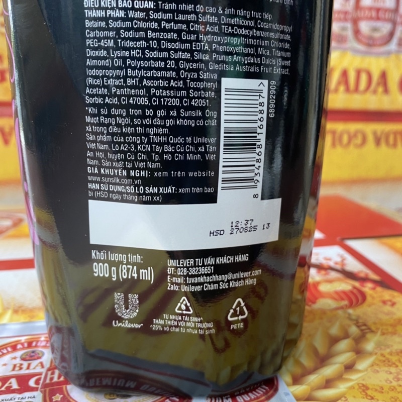 Dầu gội sunsilk đen 900g