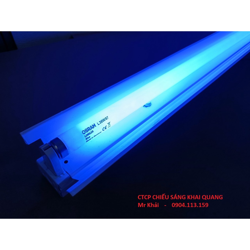 (SALE) Bộ đèn huỳnh quang xanh Blue Osram 36W 1.2m cho bể cá