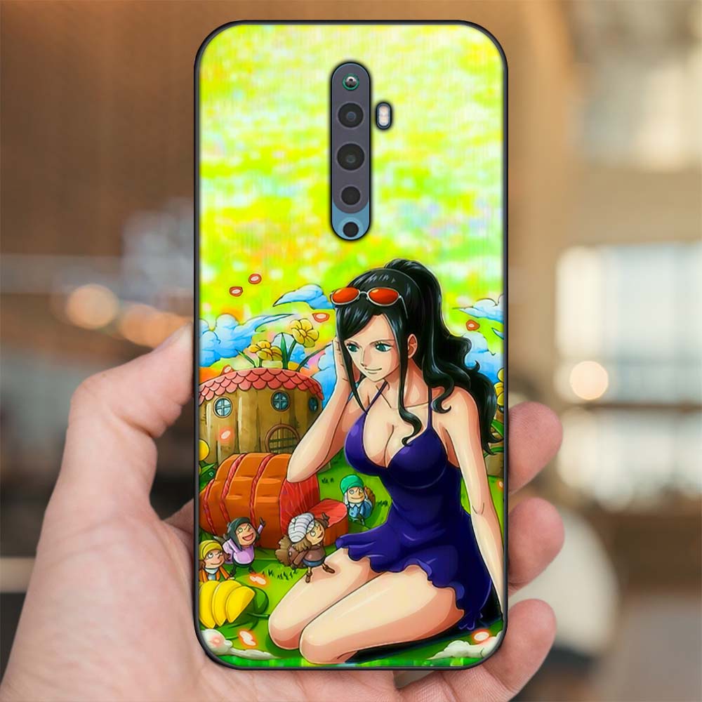 Ốp lưng Oppo Reno 2F viền đen in hình Nico Robin One Piece Đảo Hải Tặc