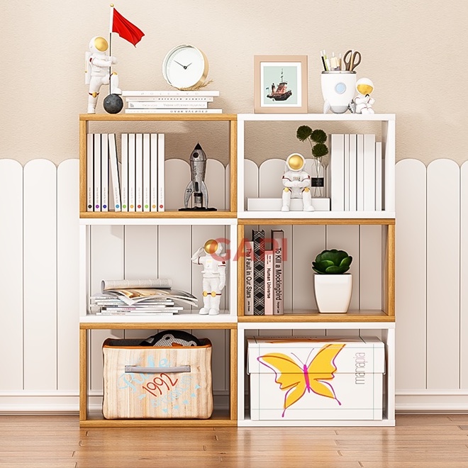 Kệ sách gỗ, kệ để đồ gỗ MDF phủ melamin đa năng tùy chỉnh dễ dàng