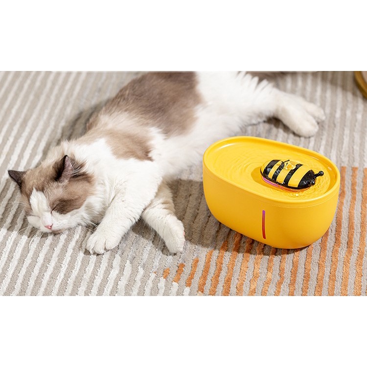 [Hàng HOT] Máy Uống Nước Tự Động Cho Chó Mèo - Máy Lọc Nước Hình con ong Dung tích 2L tuần hoàn cho Thú Cưng【Tennessee052】