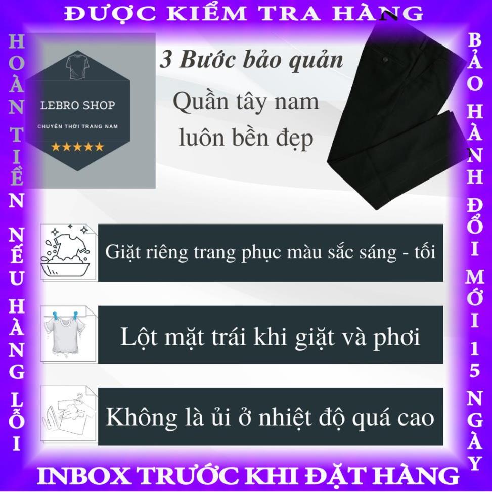 Quần âu nam đen dáng ôm co giãn nhẹ, quần tây nam baggy vải chính phẩm kiểu dáng Hàn Quốc QR01  hanthien