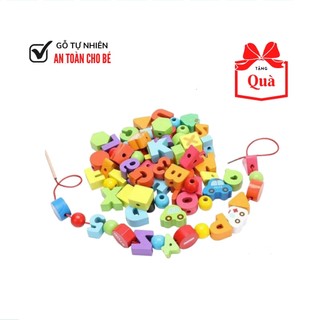 Đồ Chơi Cho Bé Xâu Hạt Giao Thông Bằng Gỗ Thông Minh Cho Bé 15 Tháng Đến 3 Tuổi