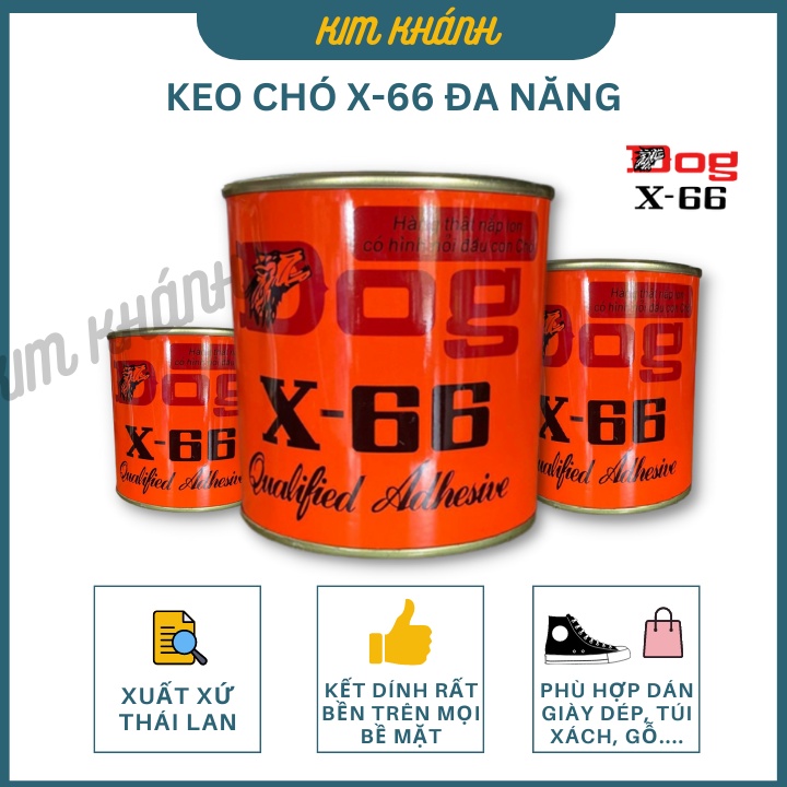 Keo con chó X66, dán giày da, dán gỗ, keo dán đa năng loại 100ml, 200ml, 600ml chính hãng
