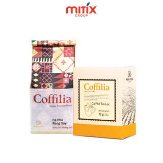 Combo Cà phê Coffilia "Trọn Vị Nguyên Bản" - Cà phê túi lọc 120g và Cà phê rang xay 250g