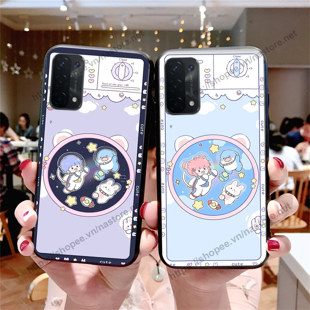 Ốp lưng Oppo A54 / A55 4G / A55 5G cute,phi hành gia cute 3d cute giá rẻ