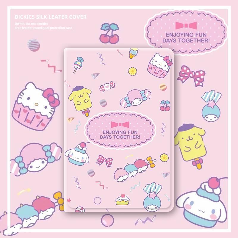 Bao Da Máy Tính Bảng Có Túi Khí Họa Tiết Sanrio Cho ipad air 1 / 2 / 3 / 4 / 5 mini 1 / 3 / 5 pro 11 10.2 gen 7 / 8 / 9 Ốp