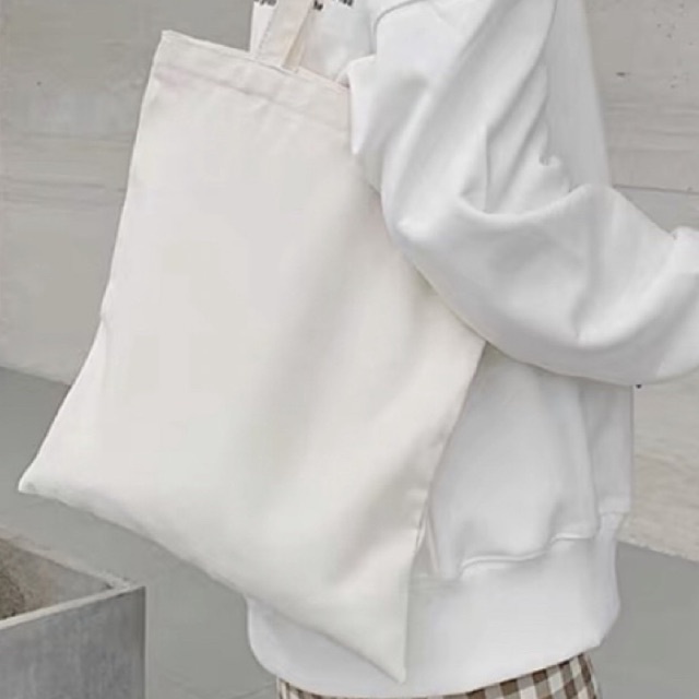 Túi vải bố , Túi canvas trơn không khoá kéo kích thước lớn 35x36 cm đựng laptop văn phòng phẩm