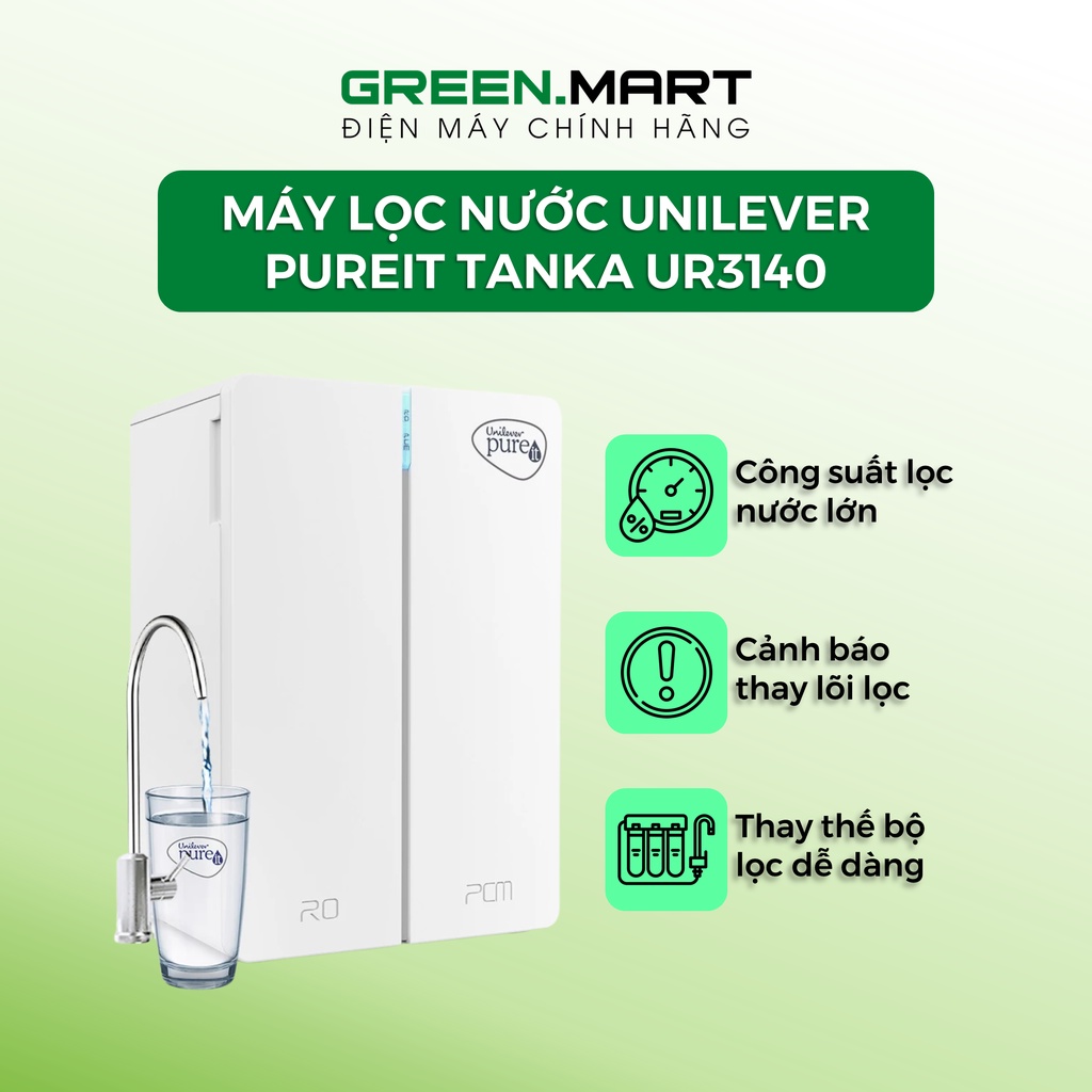Máy lọc nước RO để gầm nhỏ gọn Pureit Tanka - Hàng chính hãng