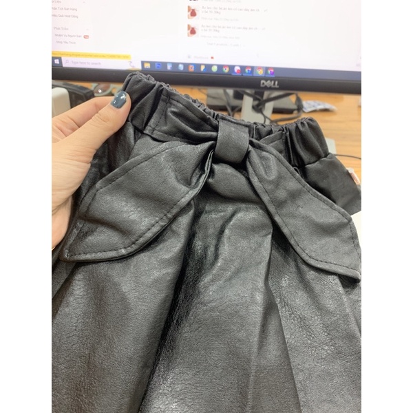 Chân váy da cho bé 12-20kg, chân váy da có quần trong