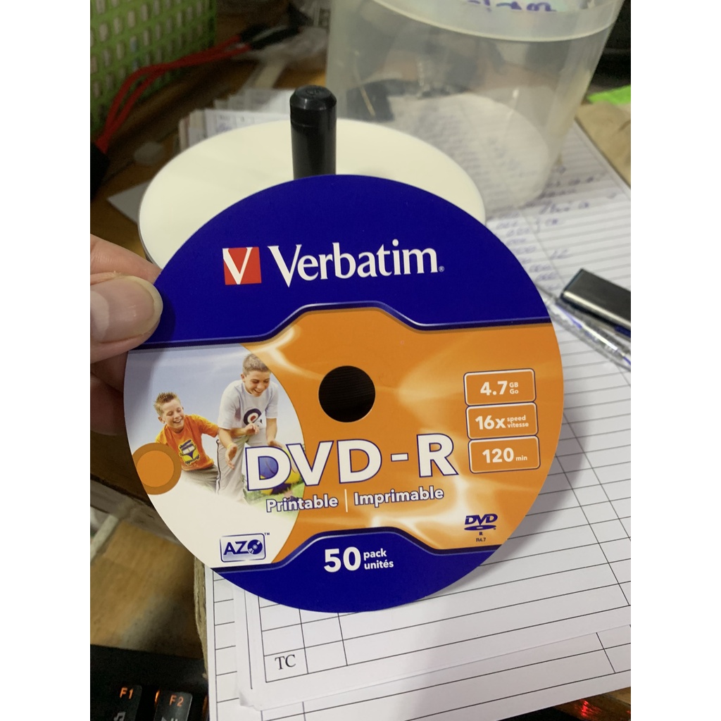 Đĩa DVD-R Verbatim Printable Imprimable 16x 120min 4.7Gb đĩa dvd-r in phun trên đĩa