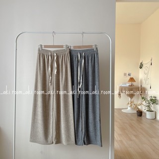 Quần suông len mềm cạp chun có dây rút 807