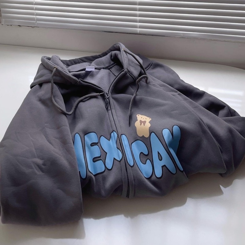 Áo khoác nỉ Gấu MEXICA mũ 2 lớp TTA767