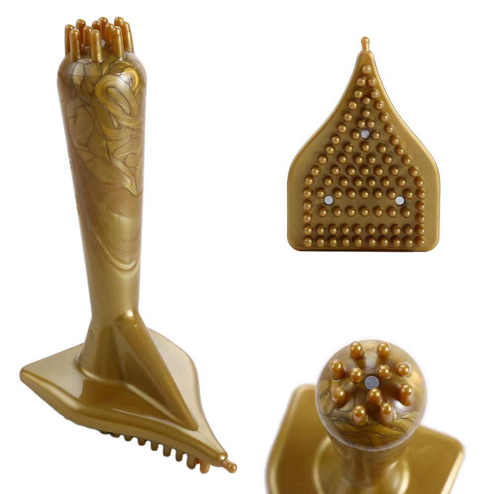 ANEMONE Bàn Chải Mát Xa Hình Tam Giác Bằng Kim Loại Tiện Dụng Cho Salon