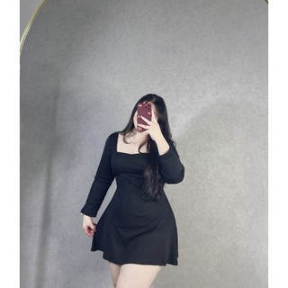 ĐẦM TAY DÀI HỞ LƯNG PHỐI XÍCH  [TNT SHOP BIGSIZE 60KG 90KG]