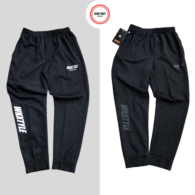 Quần thể thao- Quần jogger Nam chất liệu vải poly co dãn 4 chiều bo chân size M-L-XL