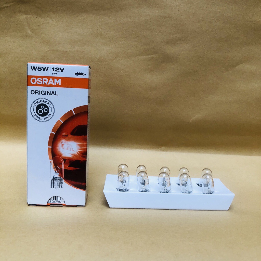 Bóng Đèn Chân Ghim Nhỏ 1 Tim OSRAM Original T10 W5W 12V 5W