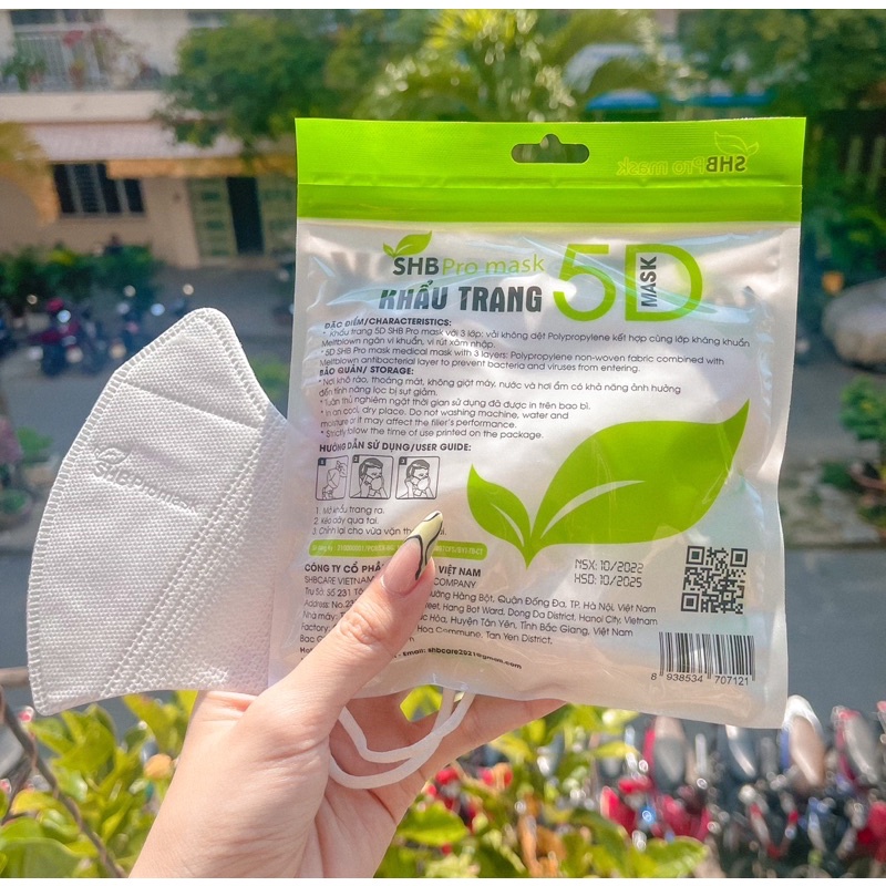 Khẩu trang 5D SHB PRO MASK (túi 10 cái)