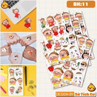 Set sticker quỳnh aka - sticker dán sổ, điện thoại, laptop, mũ bảo hiểm, vali,... msp: bk11