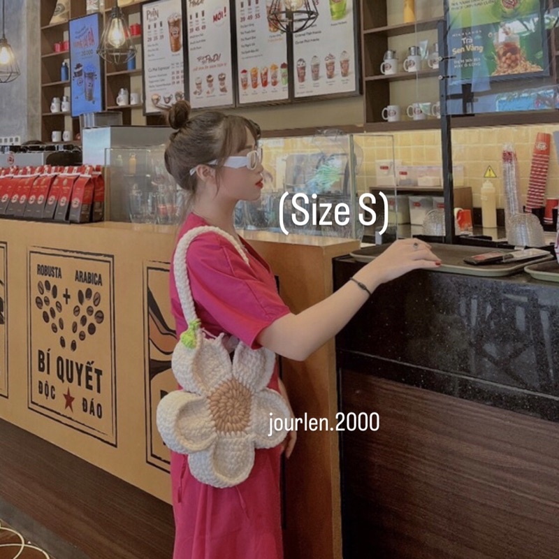 TÚI LEN BÔNG HOA HANDMADE, BLOOM FLOWER BAG