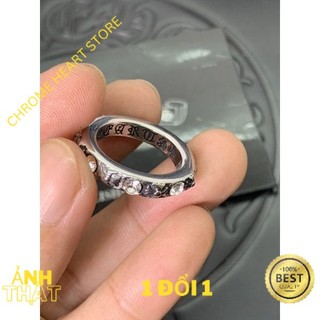 Nhẫn Chrome Heart TNF diamond trắng bạc fullbox cao cấp có bảo hành - Chrome Heart Store