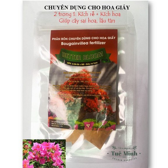 Phân bón kích thích ra hoa cho cây hoa giấy
