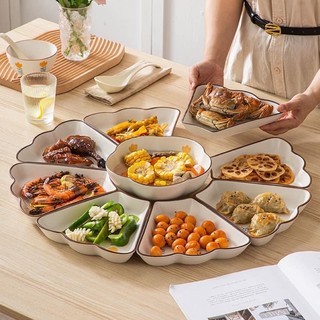 Set Đĩa Bát hoa Mặt Trời Hoạ Tiết Hoa TuyLip-Set bát đĩa mâm cơm cúng-Set bát mâm cỗ