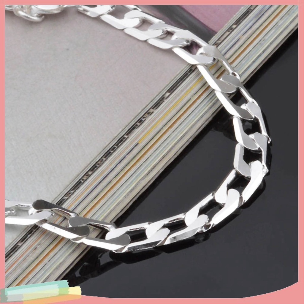 Vòng đeo tay mạ bạc kiểu dáng sang trọng cho nam