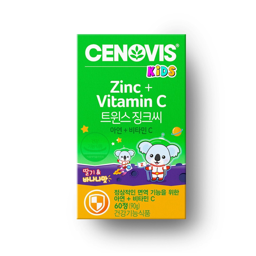 Viên nhai bổ sung Vitamin C và Kẽm cho bé Cenovis Kids - Hộp 60 viên