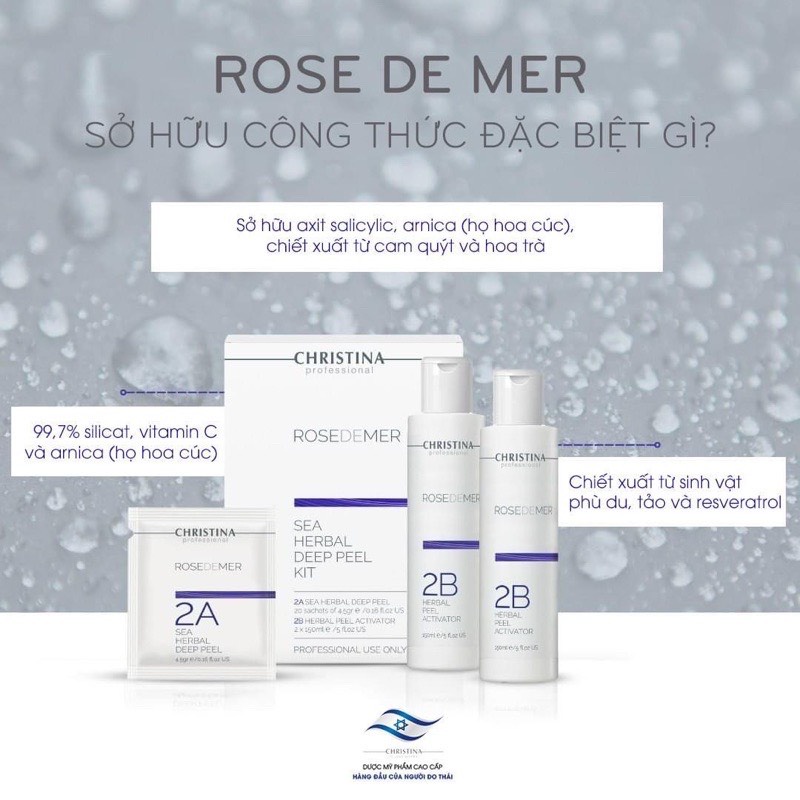 Peel Christina Rosedemer 2A +2B Sea Herbal peel tảo trẻ hoá da