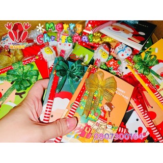 Set quà Noel - sổ và bút cột nơ